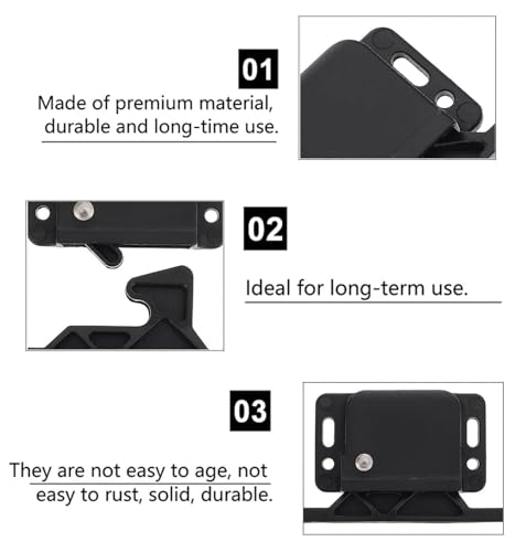 8 Stück Schranktür verriegelung wohnmobil,schranktür verriegelung wohnwagen,Wohnmobil-Schubladenriegel und -verschlüsse,Geeignet für Schränke, Schubladen, Wohnwagentüren und mehr (Schwarz)