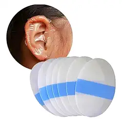 Protetor De Orelha Ouvido KIT 20 Unidades Para Bebês, Crianças E Adultos Impermeável Par De Protetor Auricular Tampão Banho Natação Piscina Praia Adesivo Transparente (ADULTO)