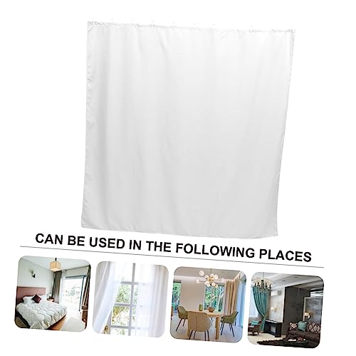 Rideau de douche lavable anti-éclaboussures blanc gaufré en polyester