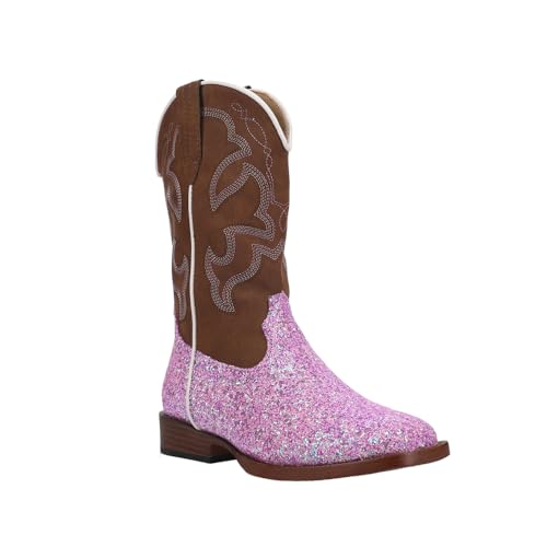 Roper Girls Glitter Blast (Toddler/Little Kid) Western Boot, Purple, 122