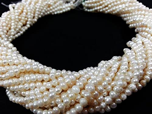 Perles de culture d eau douce 3-4mm de qualite gemme pour enfilage haut de gamme