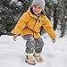 Suhoaziia Little Girls Boots Kids Boys Snow Boots Fashion Sneakers Keep Warm Winter Snow Shoes with Fur Lining Plush Lightweight Ankle Booties for Outdoor Walking, Capybara Watermelon