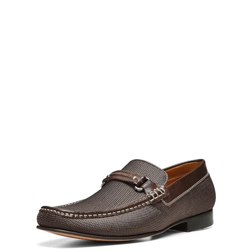 Image of Donald Pliner Donnie Men's Slip-On Loafer - Stacked Heel - Classic Dress Loafers for Men, Memory Foam Insole, Slip-On Shoes for Men, Comfortable Dress Shoes