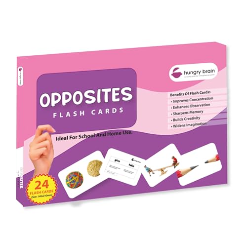 Image of My First Opposites Flash Cards for Toddlers - 24 Cards - 48 Sides, Montessori, Educational, Kindergarten, Preschool Learning Activities, Gifts for Kids, 1-4 Years Babies, Fun & Educational Flashcards