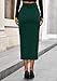 PRETTYGARDEN Corduroy Skirt Women Fall Fashion 2025 High Waisted Pencil Midi Skirts Business Casual Work Office Winter Outfit (Dark Green,14)
