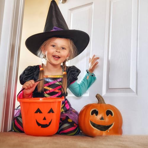 Image of Halloween Bracelet Set with Pumpkin Hair Rope, Ghost Ear Clip - Perfect for Girls' Halloween Party Favor or Trick or Treat Present