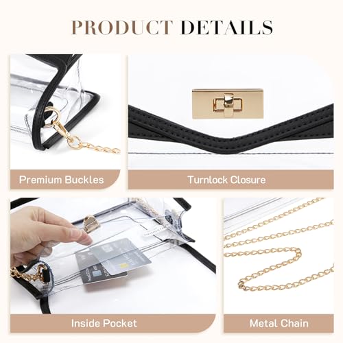 Missnine Clear Bag for Stadium Events Clear Crossbody Purse Stadium Approved Women Transparent Shoulder Bag for Concerts4