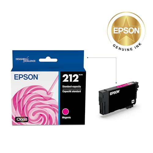 Image of EPSON 212 Claria Ink Standard Capacity Magenta Cartridge (T212320-S) Works with WorkForce WF-2830, 2850 and Expression XP-4100, 4105