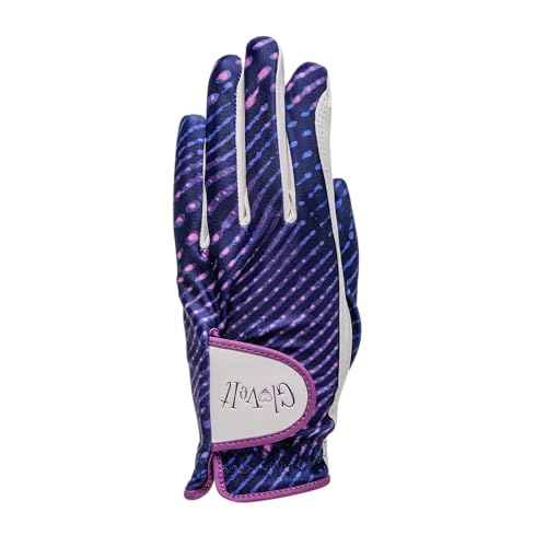 Glove It Ladies Golf Glove - Lightweight and Soft Cabretta Leather Golf Glove for Womens, Features UV Protection - Digital Dusk, Large, Left