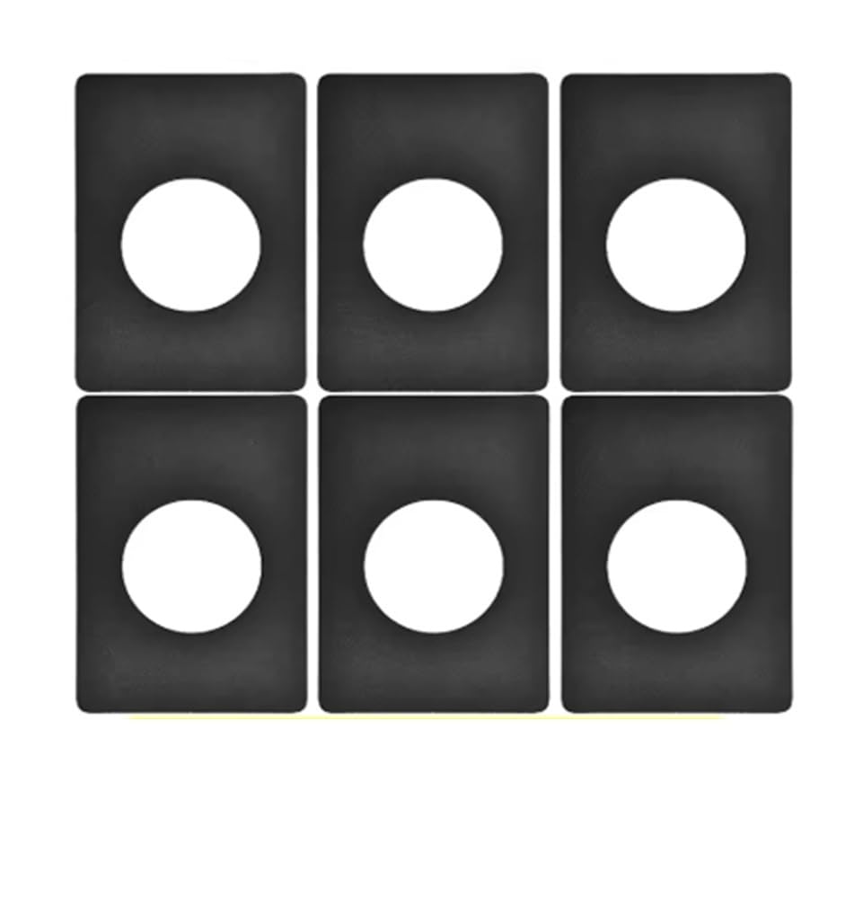 Gentryroo Black 6Pcs Repair Doors Lock Plate Stainless Steel Hardware Reinforcement Installation
