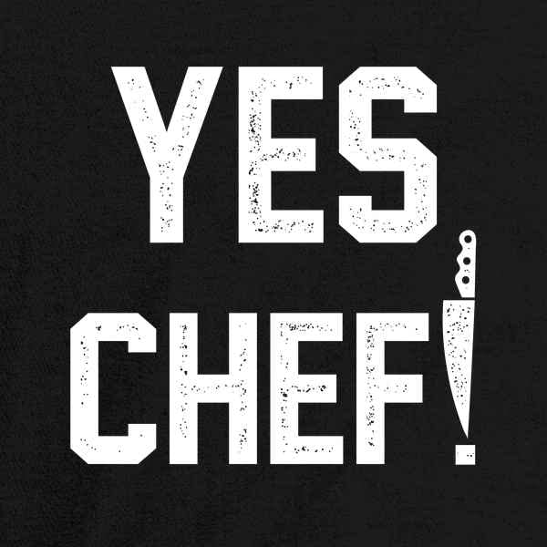 Pop Threads Yes Chef! Large Text Cooking Funny Infant Baby Boy Girl Bodysuit2