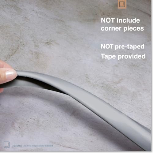 Image of Roving Cove Slimfit Edge Protector for Baby Proofing (9ft Small Edges Only), Soft Rubber Foam Furniture Safety Bumper Guard, Desk Cushion, 3M Adhesive, Stone Grey