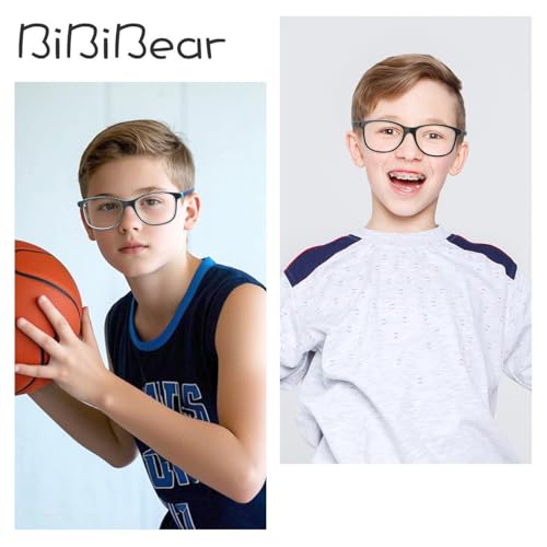 Image of BiBiBear Bluelight Kids Glasses Unbreakable Glasses | TR90 Frame for New Year Gifts, 360 Flexible, Lightweight & Safe Eyeglasses for Kids Age 2-15