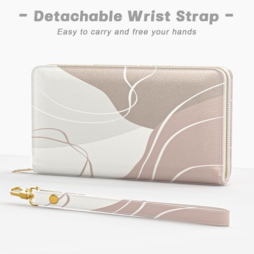 Image of Aiawoxc Womens Wallet, RFID Wristlet Wallets for Women, Ladies Clutch Purses, Large Travel Card Holder with Phone Holder | RFID