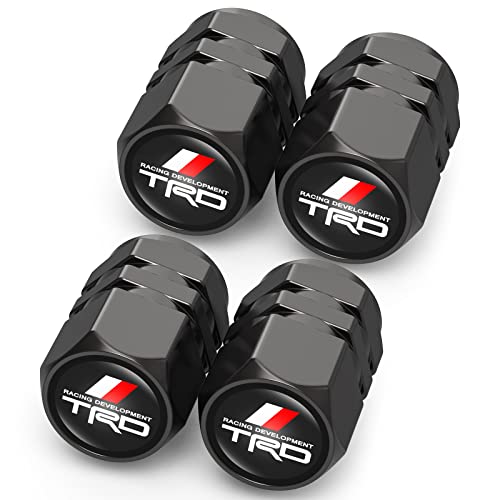 Alloy Valve Stem Caps Compatible with Toyota TRD Sequoia Tundra Tacoma 4Runner Trucks Car Tire Valve Caps 4 PCS