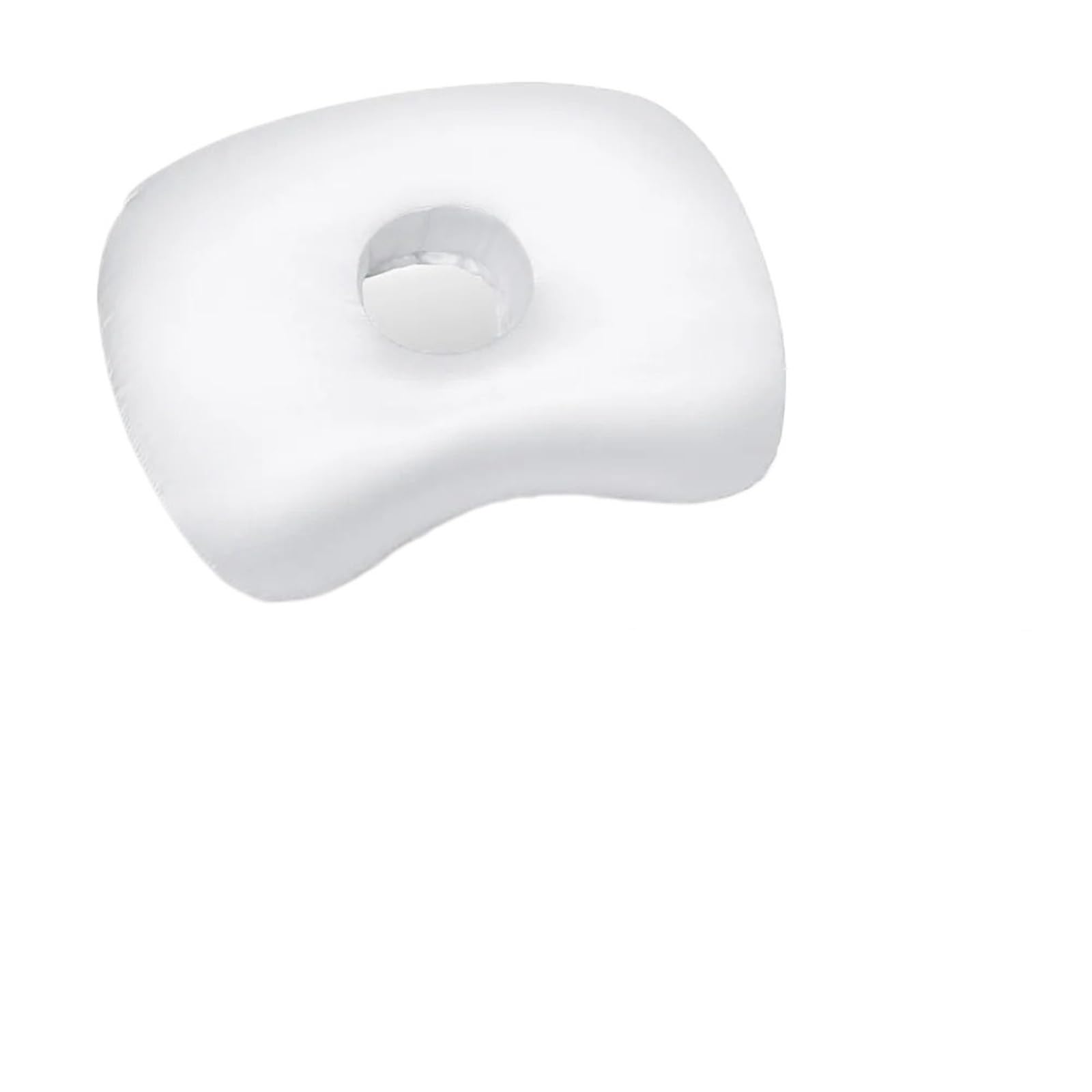 Ayztantine Ear Piercing Pillow with an Ear Hole Cotton Filling Ear Piercing Pillow Ergonomic Portable Curved Side Sleeping Breathable Comfortable with Hole(White)