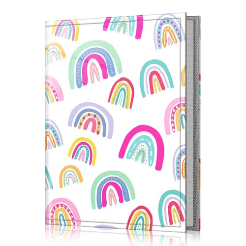 Fintie Photo Album 4x6 Photos - 52 Pockets Small Mini Capacity Premium Vegan Leather Cover, Portable Wallet Albums for Family Wedding Boys Girls, Dreamy Rainbow