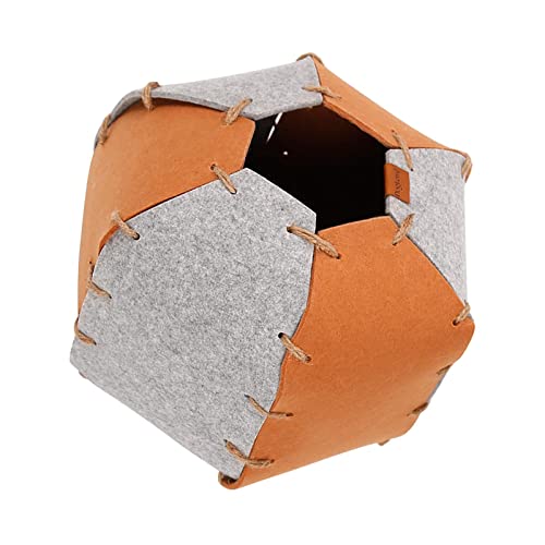 IEUDNS Foldable Cave Cat Bed Hideouts Nest Hideaway Kennel Soft Scratch Resistant House Basket for Kitten Puppy Cats with Weight Under 16.5lbs, Orange
