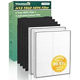 AP450 AP510 Replacement Filter for Whirlpool Whispure AP300, AP350 1183054K 8171434K Fits AP51030K AP51030KB AP45030K WP500 WP1000 Air Purifier. 2 True HEPA(H13) Filter + 4 Carbon Pre-filters (2 Sets)
