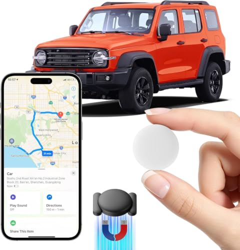 Image of Hongtop 1PCS Mini GPS Tracker for Vehicles,No Subscription Car Tracker Work with Apple Find My(iOS Only),Global Coverage Car Locator with Magnetic Case