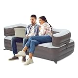 blowell Camping Inflatable Double Couch Chair - Double Blow Up Couch Lounger for Home Living Room - Indoor Air Sofa Mattress for Adults(No Pump Included)