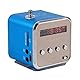 CCYLEZ -Lautsprecher, Musik-Player mit UKW-Radio, Eingebauter 600-mAh-Akku, Unterstützung für TF-Karte und U-Disk, Geeignet für Zuhause, Schlafsaal, Küche, Badezimmer(Blau)