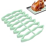 Ofen-Silikon-Bratrost, Silikon-Bräter für Küche, Backofen, Abflüsse Öl, Werkzeug, Haushalts-Backblech für Fleisch, Huhn, Truthahn, Pizza, Kuchen,