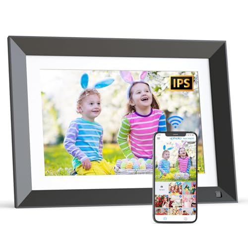 Digital-Picture-Frame 10.1 Inch Photo Frame - Nethgrow Smart Picture Frame 16GB, IPS Touch Screen, USB, Share Photo Video via Vphoto App Email, Free Cloud Storage, Wall Mountable for Home Decor
