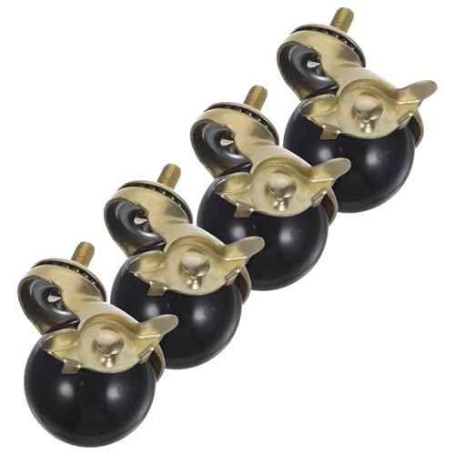 Roulettes pour meubles avec frein rotation facile pieds de meubles chariots pp doré 2 pouces