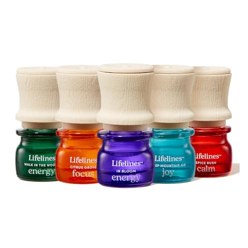 Essential Oil Blends Discovery Set for Essential Oil Diffusers 5-Pack, 100% Pure Essential Oils & Sustainably Sourced Botanicals, Natural, 3 ML Bottles