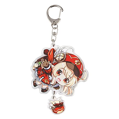Salemor Genshin Impact Keychains, Anime Figures Pendant Acrylic Keychains, Cartoon Metal Key Rings(Klee)