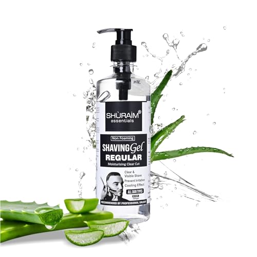 Image of Shaving Gel Non Foaming Clear Cut Professional Aloe Vera n Glycerin | Maximum Visibility n Smooth Beard Shaving Gels (500 ml) For Men Woman Paraben and Sulpfate Free,