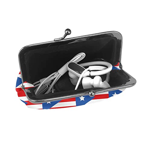 Pu Leather Buckle Coin Purse Puerto Rico Flag Girls Kiss-Lock Change Purse Wallets4