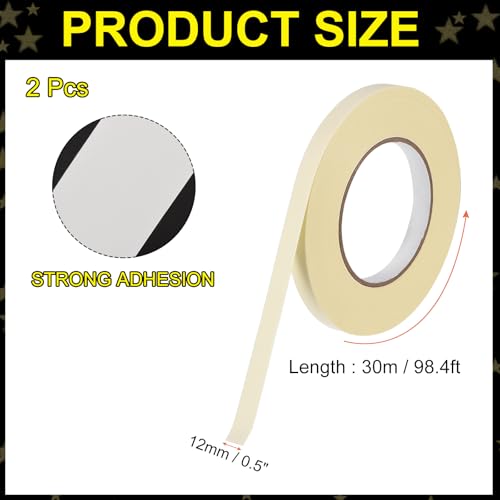 Image of MECCANIXITY 2Pcs Insulating Acetate Roll Cloth Adhesive Tape, 0.5in x 98ft White Electrical Heat Resistant Fabric Tape for Laptop Electric Automotive Guitar Repair Wire Harness