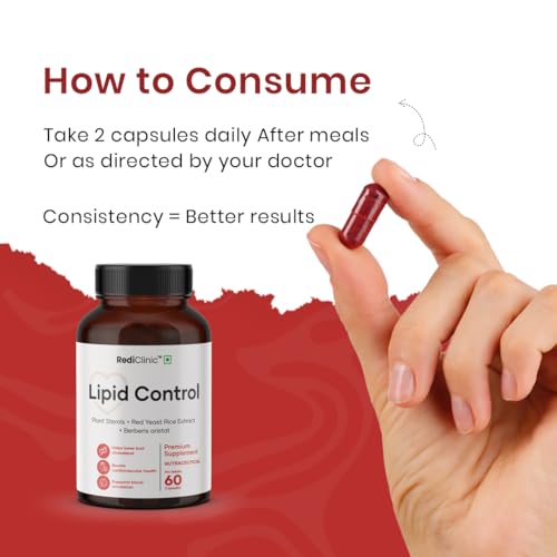 Image of Lipid Control Capsules |Blend of Plant Sterols, Arjuna, Guggul | Helps Manage Cholestrol Levels and Supports Heart Health | Pack of 2-60 Capsules