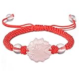 Weckan Feng Shui Bracelet Nine Tailed Fox Wealth Bracelet Natural Rose Quartz Citrine Quartz...