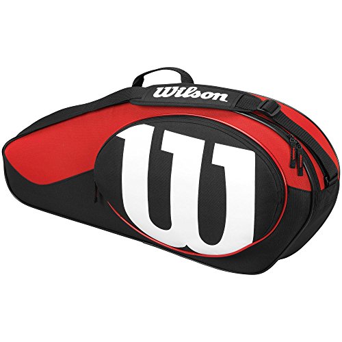 Wilson Match II 3Pk Borsa, Nero/Rosso