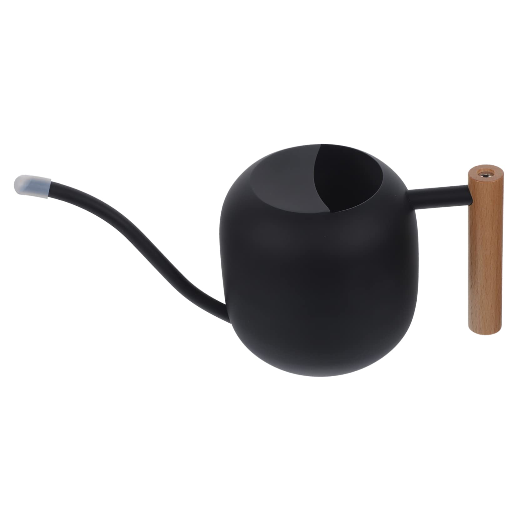 LIOOBO 1.2L Edelstahl Gießkanne Mit Ausgießer – Elegante Blumengießkanne Für Zimmerpflanzen - Sukkulenten Und Bonsai – Stilvolles Design in Schwarz Für Garten Und Innenbereich