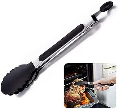 1 Pieza de Pinzas para Alimentos Resistentes al Calor, Pinzas Creativas Antideslizantes de Nailon para Pan, Pinzas para Servir, Herramientas de Cocina, Herramientas para Barbacoa, Accesorios (B)