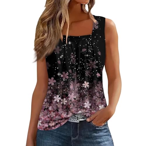 Spring Summer Plus Size Dressy Tank Tops for Women 2025 Womens Workout Floral Boho Beach Sleeveless Shirts Blouses