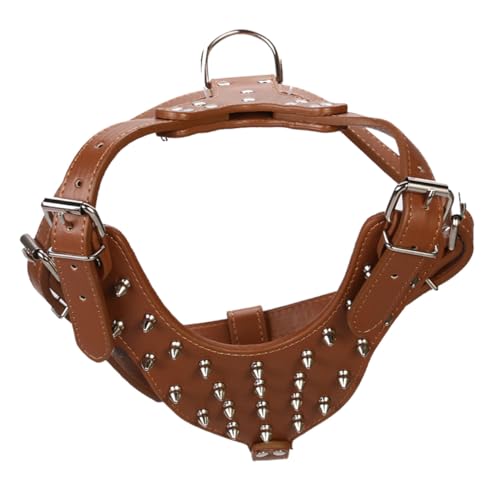 BAZEITFLOW Pettorina per Cani con Borchie Metalliche Resistenti Imbracatura per Cani Piccoli Outdoor Comfort Ergonomico e Distribuzione Pressione Adatta per Passeggiate e Addestramento