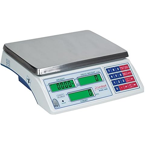 Detecto C65 Portable Counting Scale, 65 lb x 0.005 lb Capacity, Stainless Steel Platform, Rechargeable Battery Cover