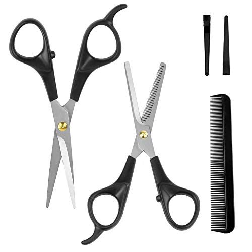 Hair Cutting Scissors Thinning Teeth Shears Set with Hair Comb - AUMELO Professional