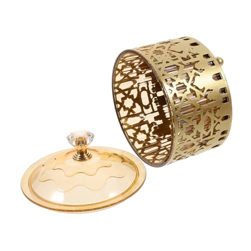 Bandeja de metal de Ramadán PRETYZOOM de 2 piezas para dulces y joyas 3