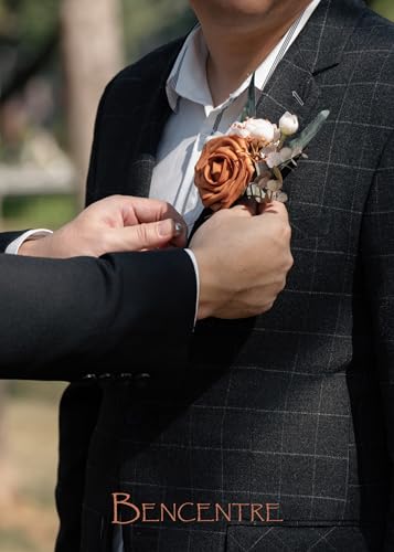 Corsages dorés haut de gamme pour marié et témoin d'honneur - 5