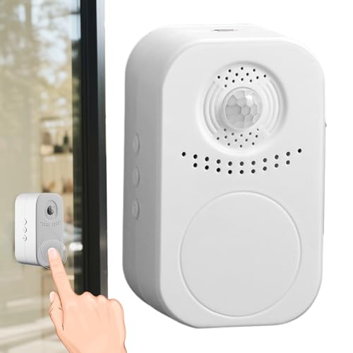 Timbre de Puerta, Alarma Inteligente, Sensor de Movimiento, Alerta de Entrada inalámbrica, Timbre de Bienvenida para apartamento Interior y Exterior, de Llamada Ajustables, fácil instalación
