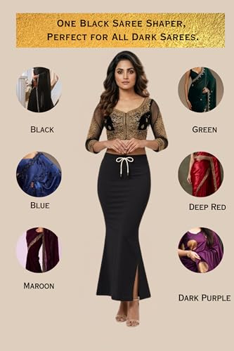 Image of Women's Saree Shapewear - Slim Fit Stretchable Petticoat for Sarees | Comfortable Waistband | Body Shaping Underskirt