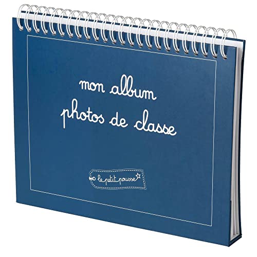 Album photos de classe personnalisable pour crèche, maternelle, primaire, collège, lycée et activités périscolaires (Bleu)
