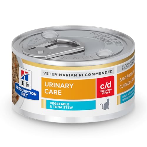 Hill's Prescription Diet c/d Multicare Stress Vegetable & Tuna Stew, 2.9 oz, 24-Pack Wet Food