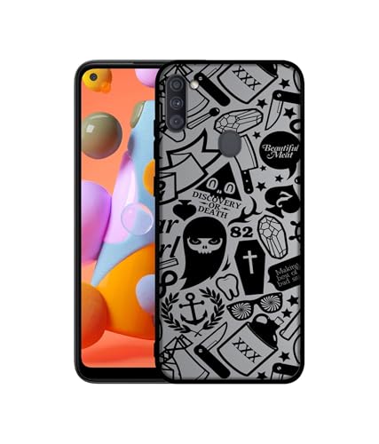 Image of Discover Or Death Design Premium 2D Printed Metal Back Case Cover for Samsung Galaxy A11 4G / M11 4G